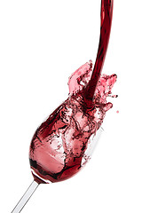 Image showing pouring red wine