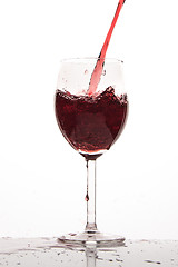 Image showing pouring red wine