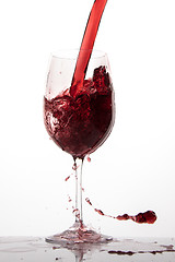 Image showing pouring red wine