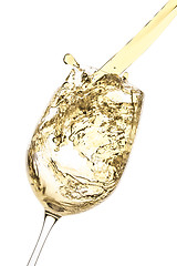 Image showing white wine splash