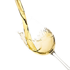 Image showing white wine splash