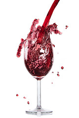 Image showing pouring red wine