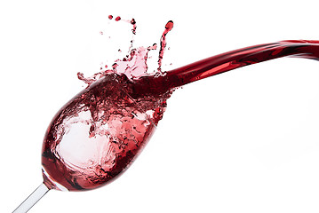 Image showing pouring red wine