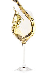 Image showing white wine splash