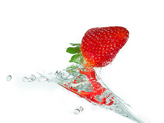 Image showing strawberry in the water