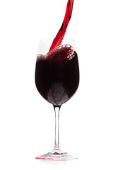 Image showing pouring red wine