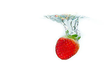 Image showing strawberry in the water