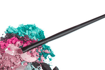 Image showing set of multicolor crushed eyeshadows