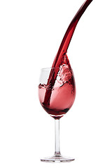 Image showing pouring red wine