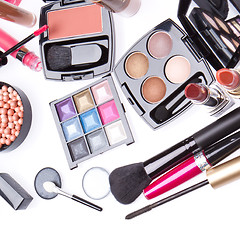 Image showing set of cosmetic makeup products