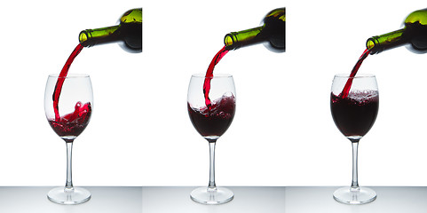 Image showing red wine glass