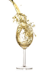 Image showing white wine splash