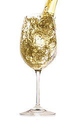 Image showing white wine splash