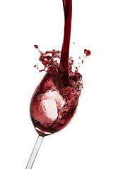 Image showing pouring red wine