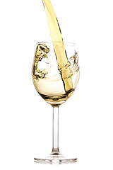 Image showing white wine splash