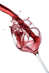 Image showing pouring red wine