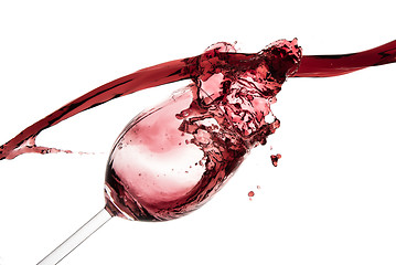 Image showing pouring red wine