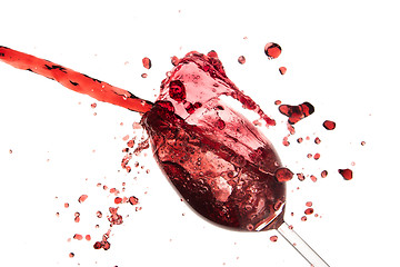 Image showing pouring red wine