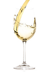 Image showing white wine splash