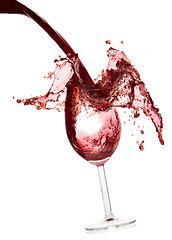 Image showing pouring red wine