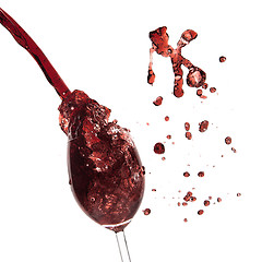 Image showing pouring red wine