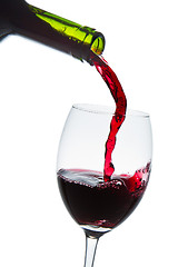 Image showing red wine glass