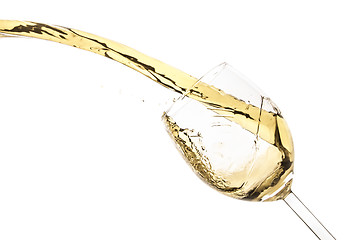 Image showing white wine splash