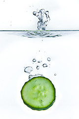 Image showing cucumber in water