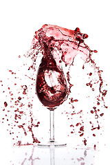 Image showing pouring red wine