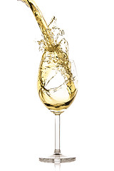 Image showing white wine splash