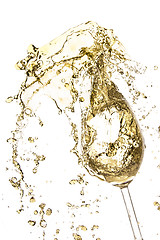 Image showing white wine splash