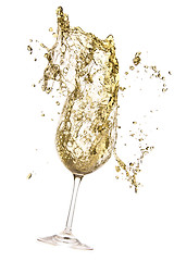 Image showing white wine splash