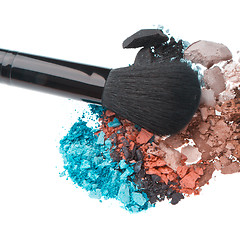 Image showing set of multicolor crushed eyeshadows