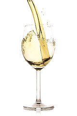 Image showing white wine splash