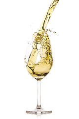 Image showing white wine splash