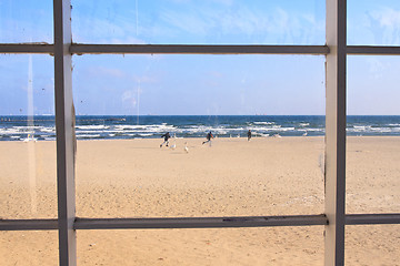 Image showing beach view through window