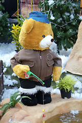 Image showing Teddybear fishing