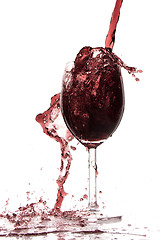 Image showing pouring red wine