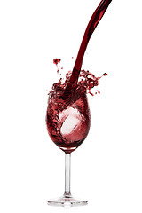 Image showing pouring red wine