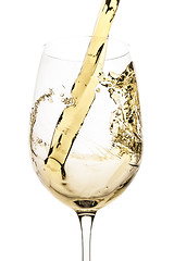 Image showing white wine splash