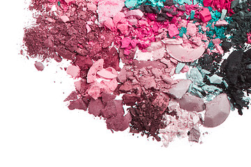 Image showing set of multicolor crushed eyeshadows