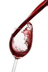 Image showing pouring red wine