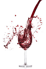 Image showing pouring red wine