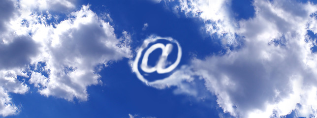 Image showing E mail cloud sign