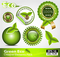 Image showing 	Green ecofriendly design elements