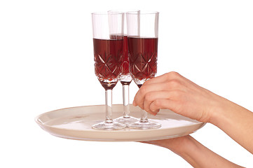 Image showing three glasses champagne