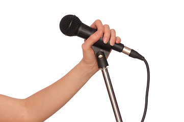 Image showing black microphone