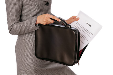 Image showing Suitcase with contracts