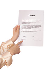 Image showing contract