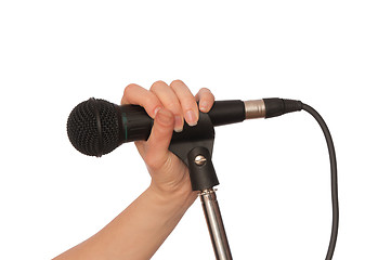 Image showing black microphone